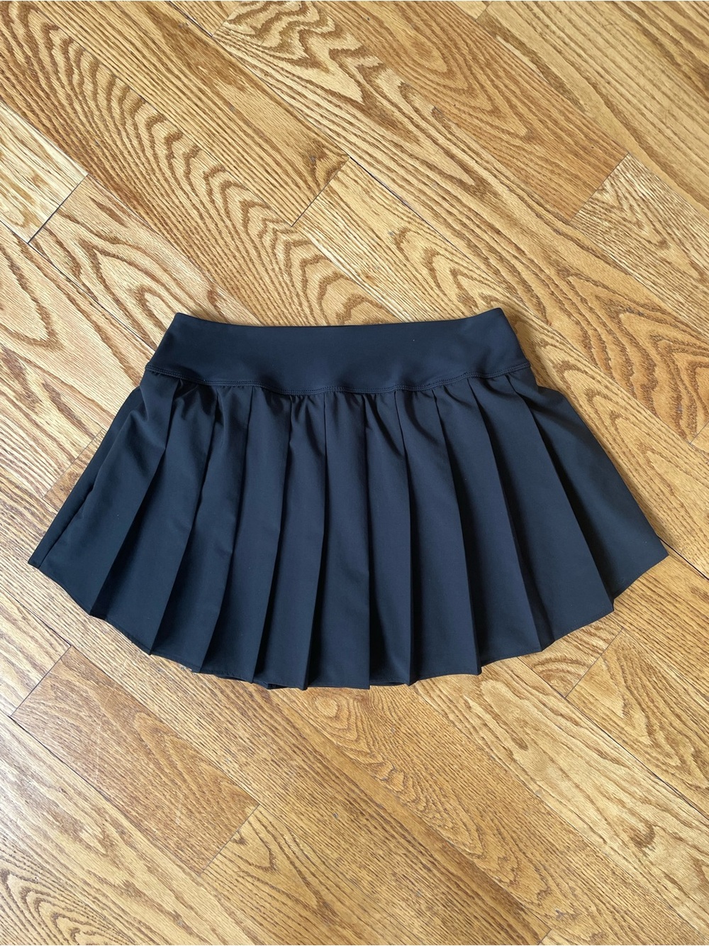 Black Pleated Women's Tennis Skirt with Built in Shorts